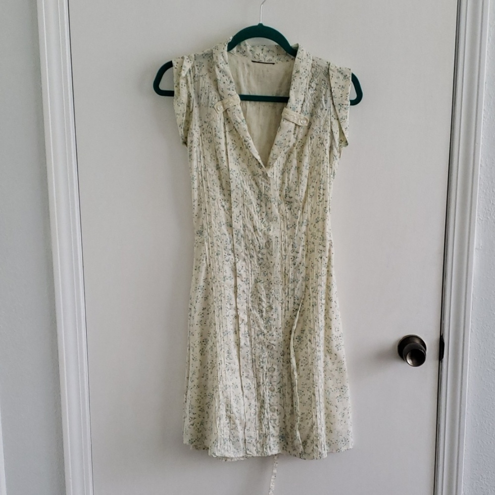 Vintage pale yellow floral Easter dress